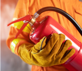 Fire protection services with emergency response team and equipment